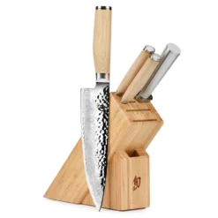 Shun Premier Blonde 5 Piece Slimline Knife Block Set -Shun 39929 scaled