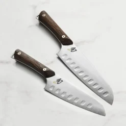 Shun Kanso 2 Piece Hollow Edge Santoku Knife Set