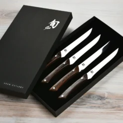 Shun 4 Piece Shima Steak Knife Set, Natural Tagayasan -Shun 44750 scaled