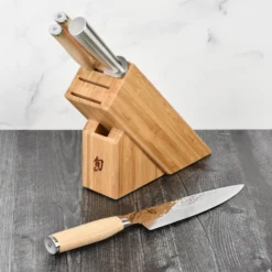 Shun Premier Blonde 5 Piece Slimline Knife Block Set -Shun DSC 0128 scaled