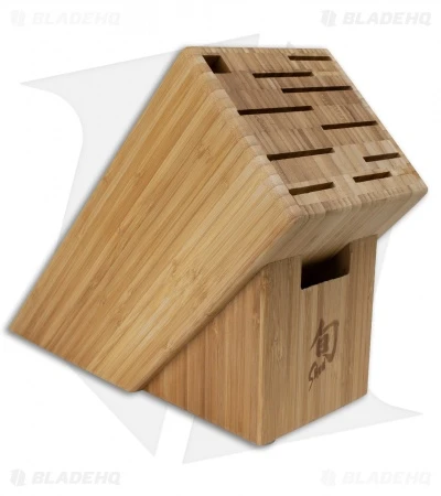Shun 11-Slot Angled Bamboo Kitchen Block - DM0831 1 Shun 11-Slot Angled Bamboo Kitchen Block - DM0831
