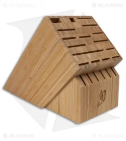 Shun 22-Slot Angled Kitchen Knife Bamboo Block - DM0832