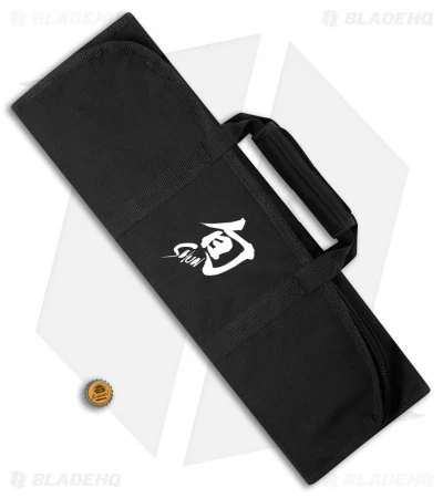 Shun 8-Slot Black/White Knife Roll W/Straps - DM0880 3 Shun 8-Slot Black/White Knife Roll W/Straps - DM0880 - Image 3