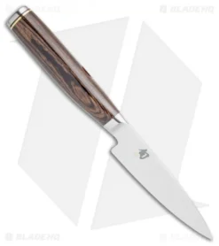 Shun Premier 5-Piece Starter Bamboo Block Knife Set Pakkawood -Shun Shun Cutlery Premier 4in Paring Knife BHQ 19169 jr spine