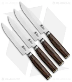 Shun Premier 4-Piece Steak Knife Set Pakkawood