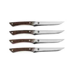 Shun 4 Piece Shima Steak Knife Set, Natural Tagayasan -Shun Shun4PieceShimaSteakKnifeSet NaturalTagayasan scaled