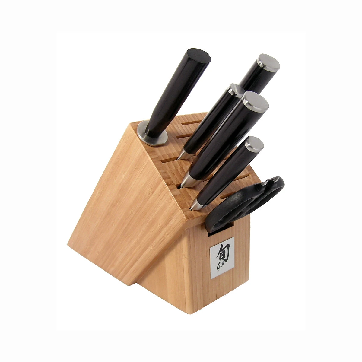 Shun Classic - 7 Pc. Block Set & Bamboo Block 1 Shun Classic - 7 Pc. Block Set & Bamboo Block